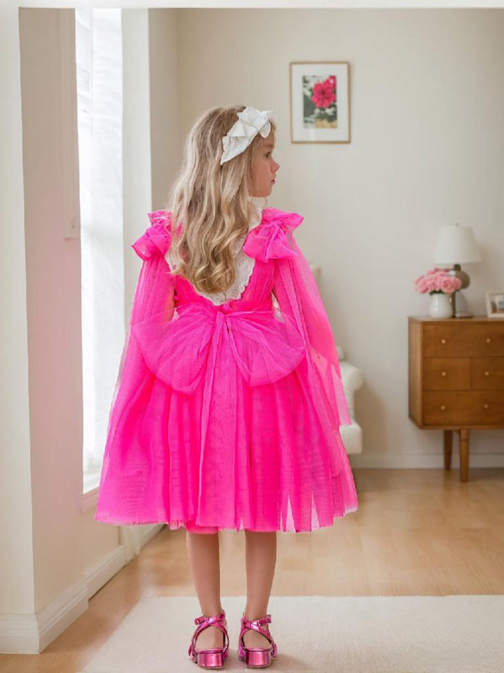 Sequins Tulle Knee-length Birthday Party Dress