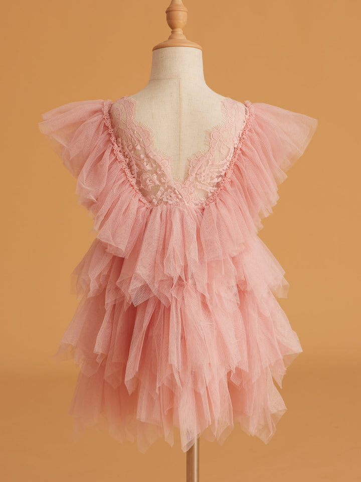 Lace Tulle Short/Mini Dress