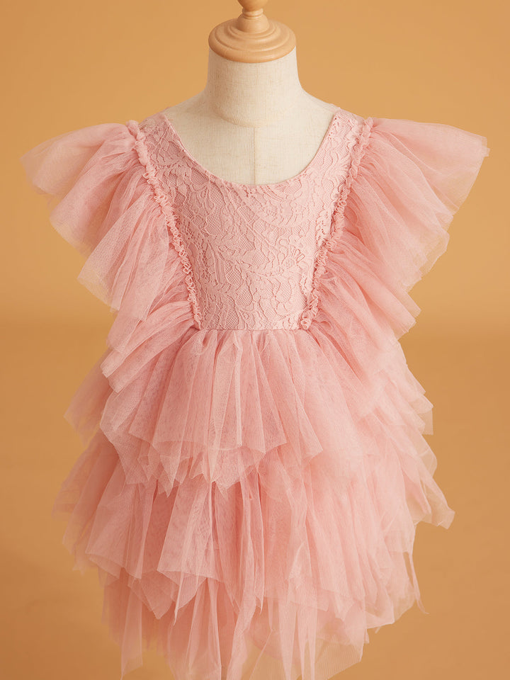 Lace Tulle Short/Mini Dress