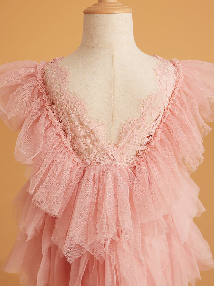 Lace Tulle Short/Mini Dress