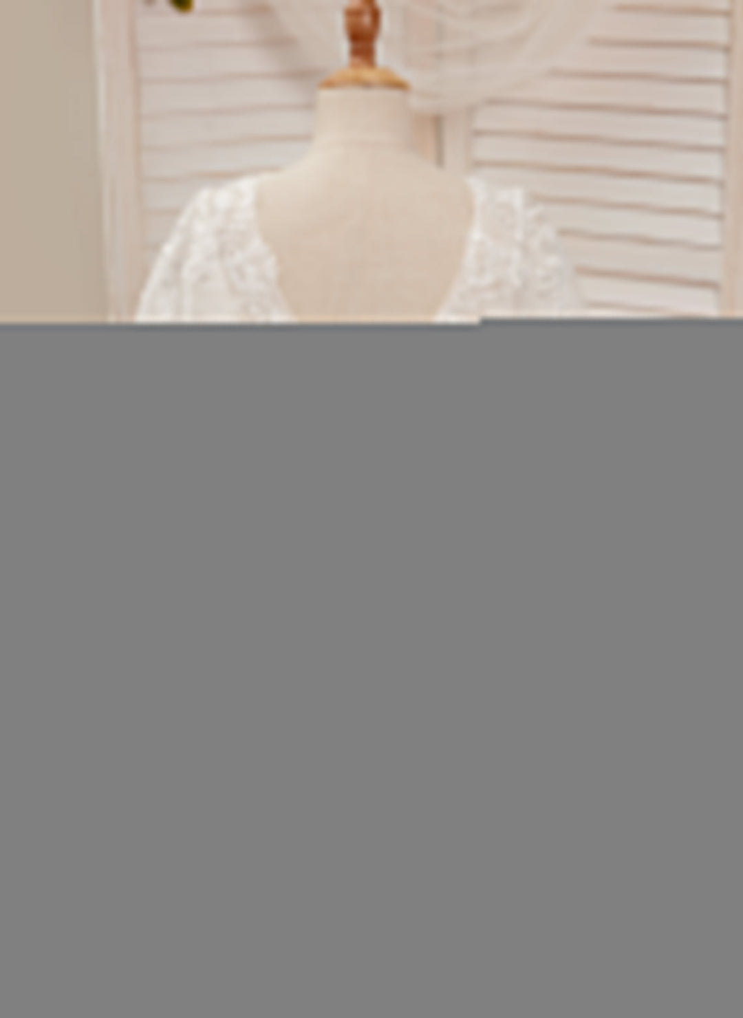 A-line Tulle Sweep Train Ivory First Communion Flower Girl Dress