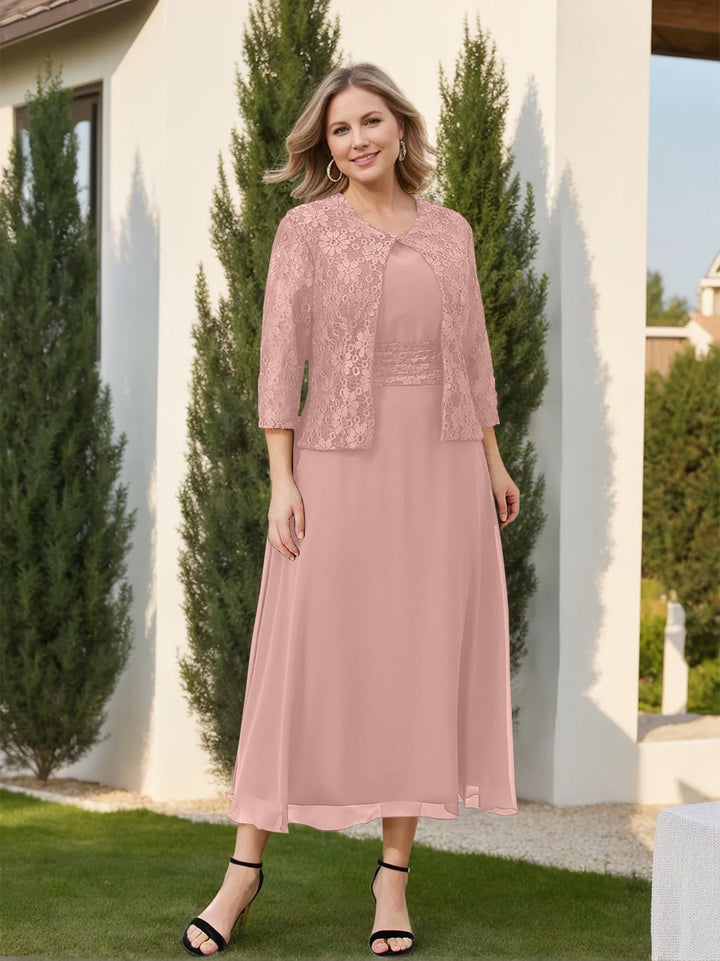A-Line/Princess Mother of the Bride Dresses with Applique & Jacket
