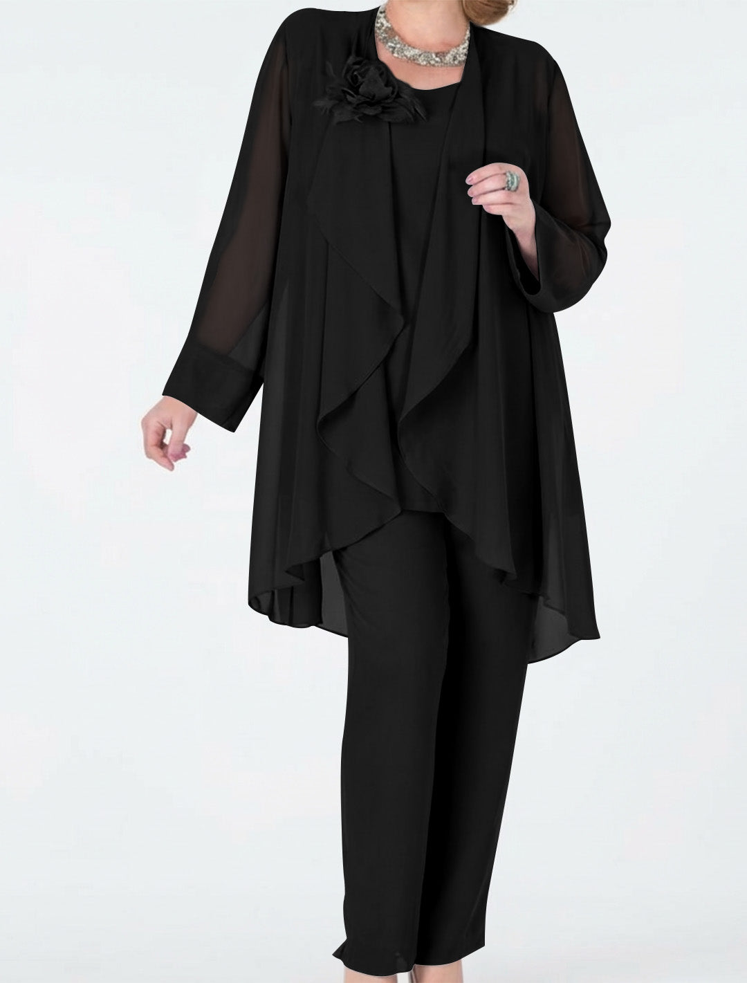 Chiffon Mother of the Bride Pantsuits with Jacket
