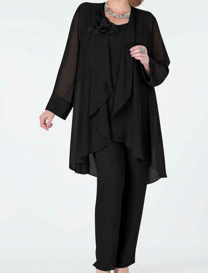 Chiffon Mother of the Bride Pantsuits with Jacket
