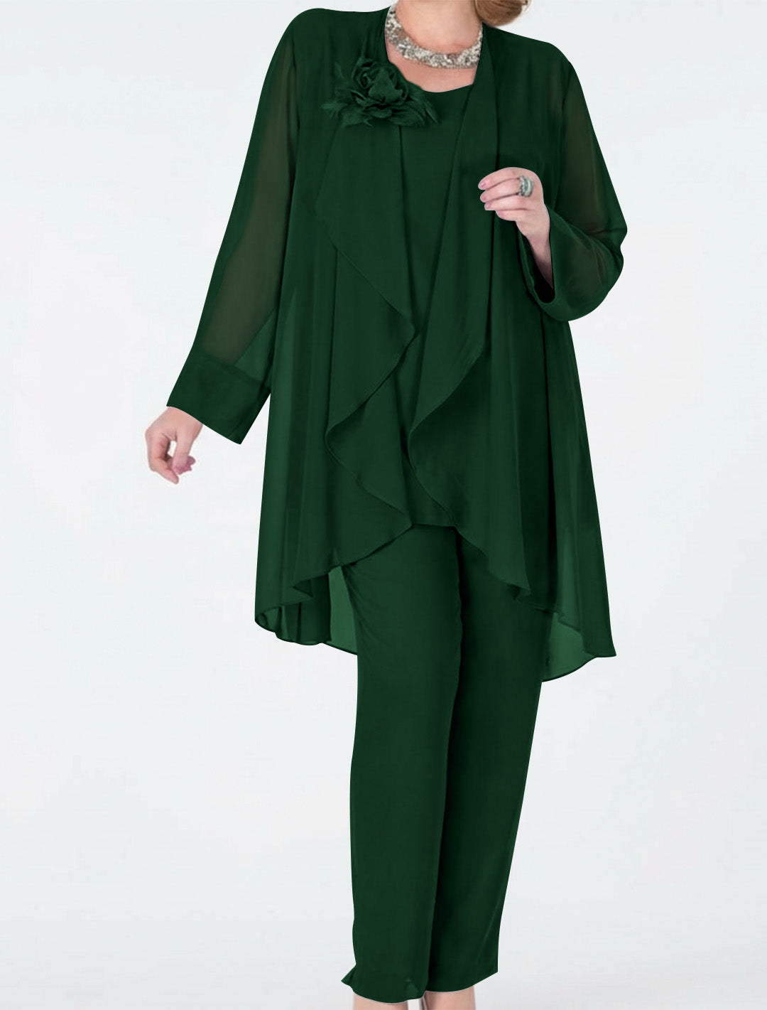 Chiffon Mother of the Bride Pantsuits with Jacket