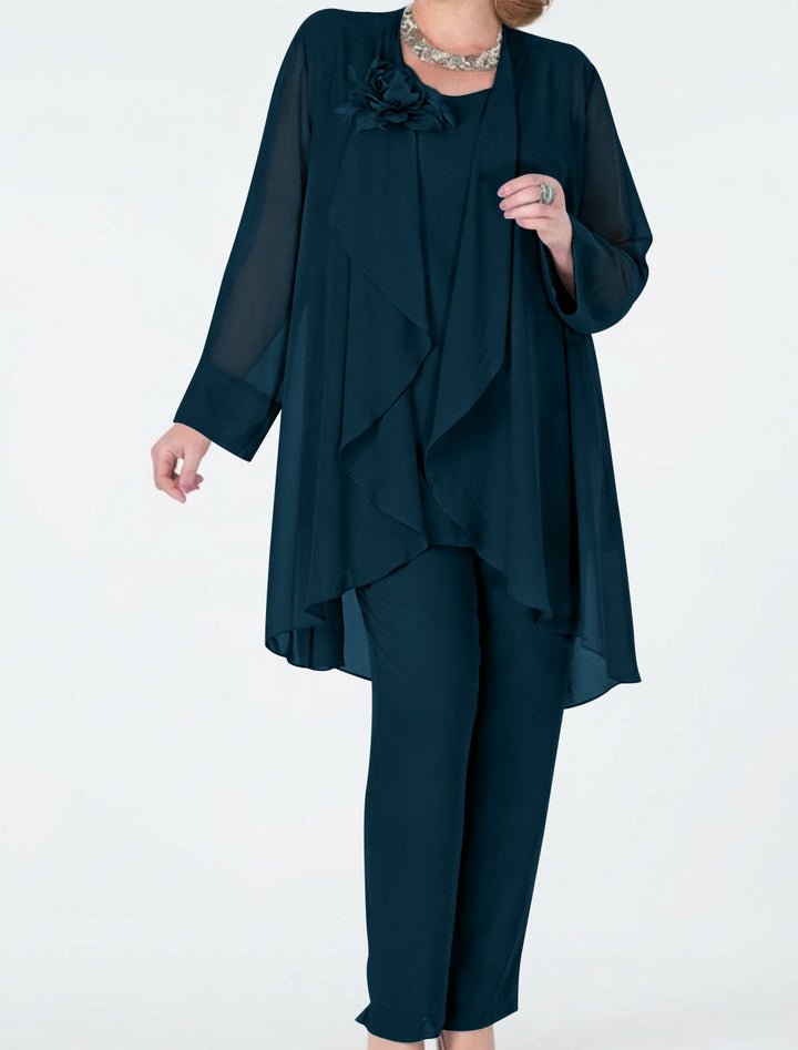 Chiffon Mother of the Bride Pantsuits with Jacket