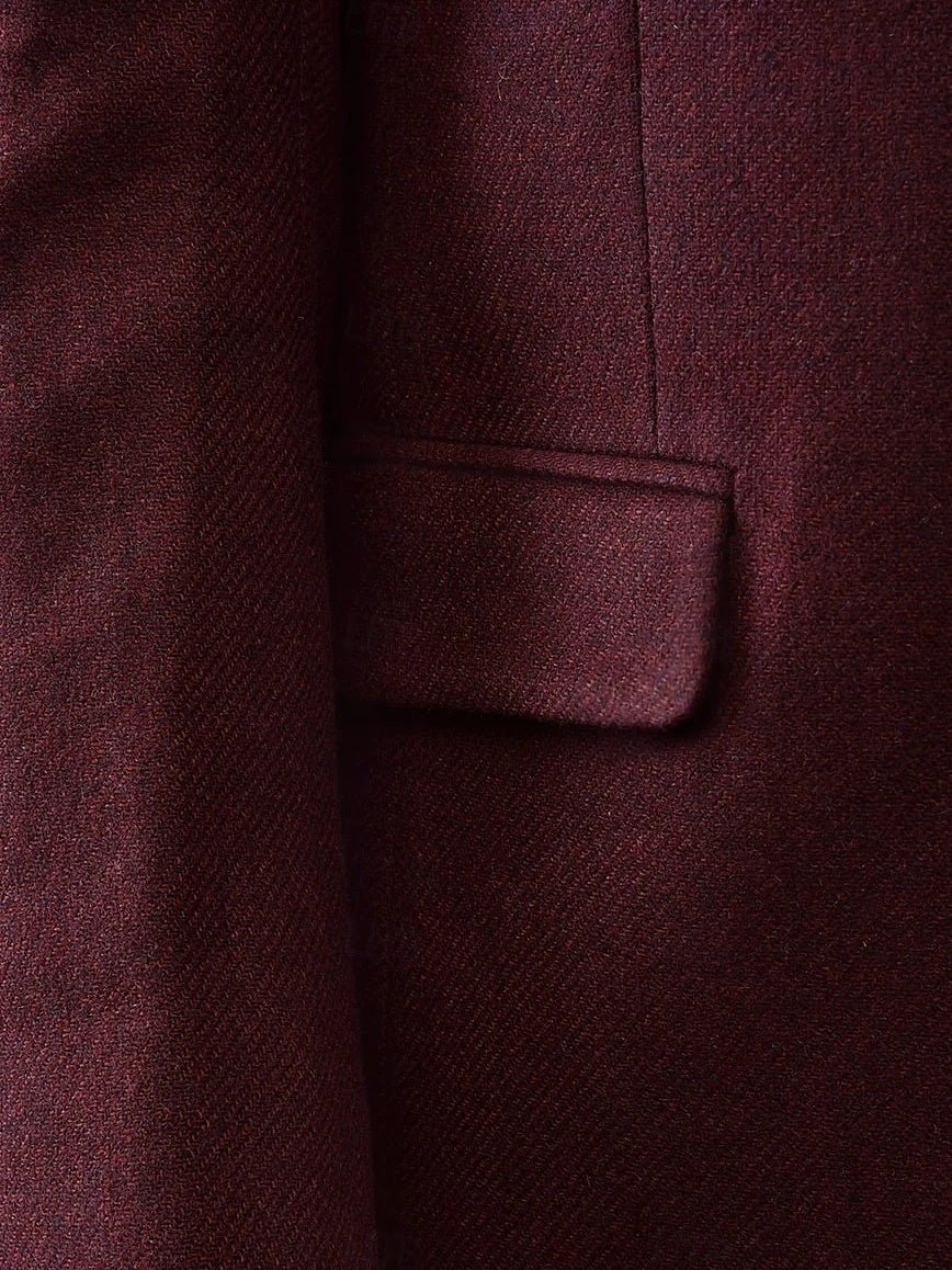 Men's Solid Coloured 3 Piece Business Retro Vintage Tailored Fit Single Breasted Two-buttons Tweed Wedding Party Suits