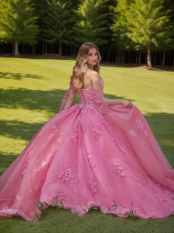 Ball Gown Off-the-Shoulder Sleeveless Floor-length Long Prom Dresses with Sequins