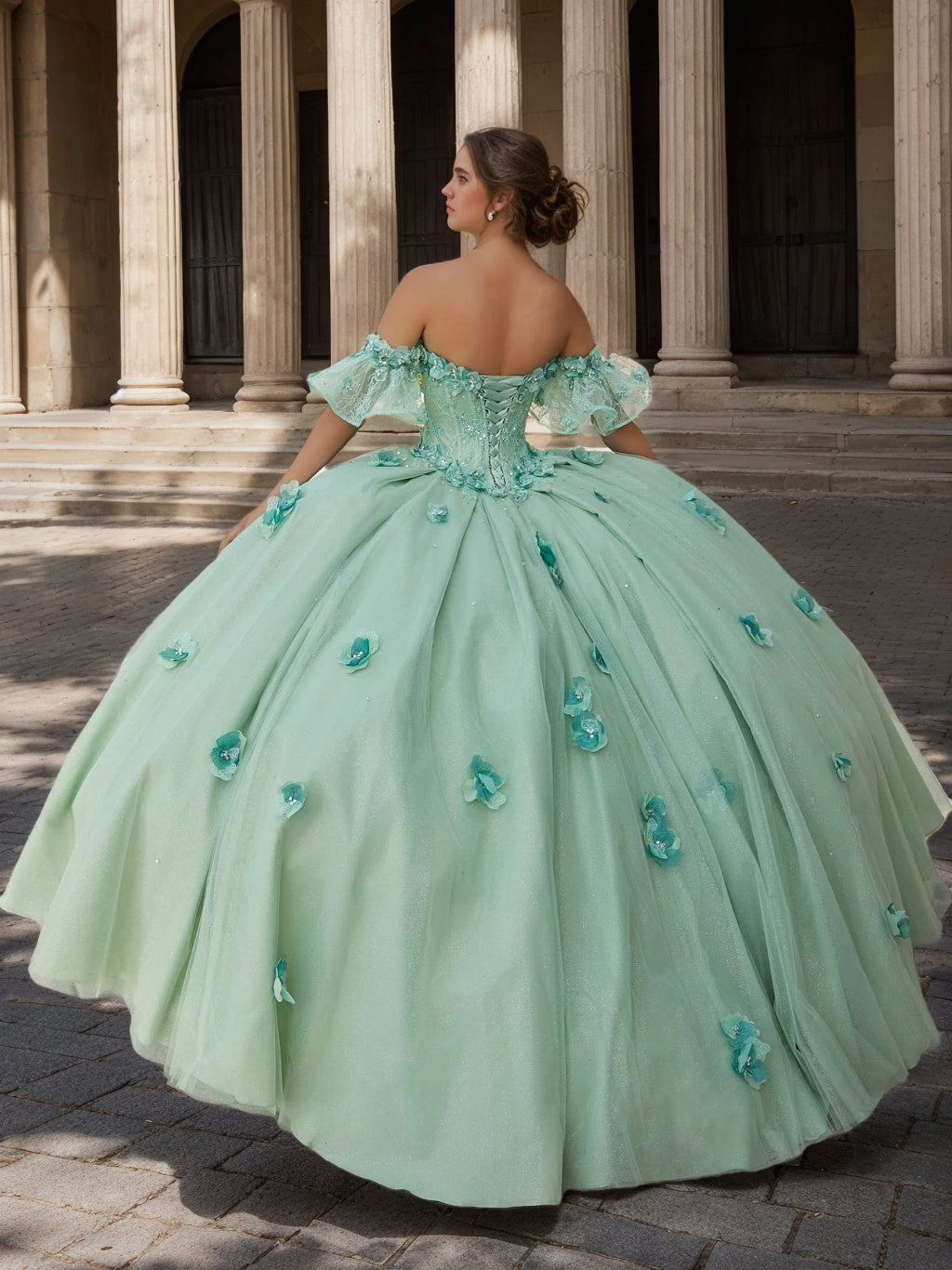 Ball Gown Sweetheart Strapless Sleeveless Floor-length Lace Tulle Long Prom Dresses with Sequins & Flowers