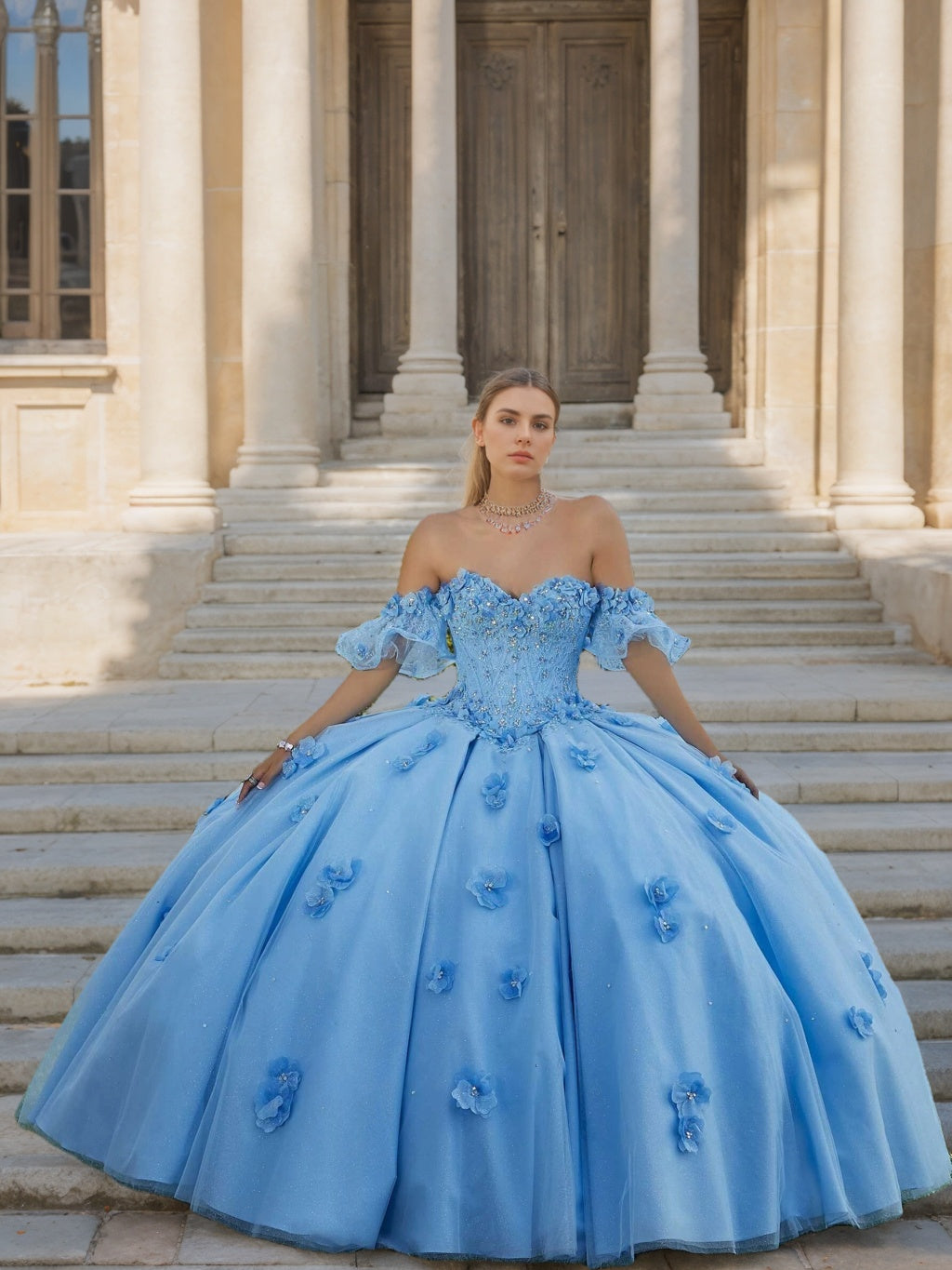 Ball Gown Sweetheart Strapless Sleeveless Floor-length Lace Tulle Long Prom Dresses with Sequins & Flowers