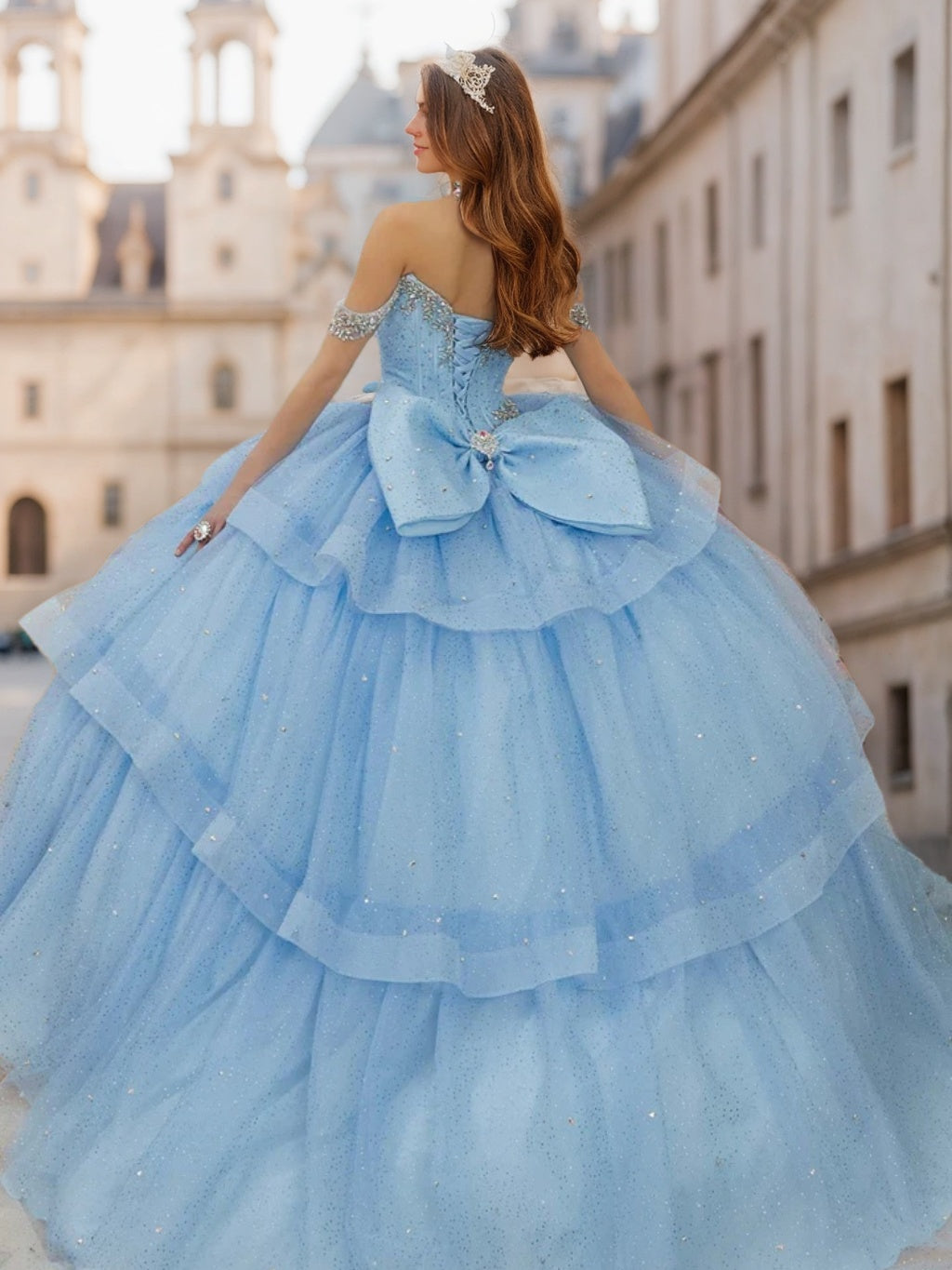 Ball Gown Sweetheart Off-the-Shoulder Sleeveless Floor-length Tulle Long Prom Dresses with Sequins & Beads