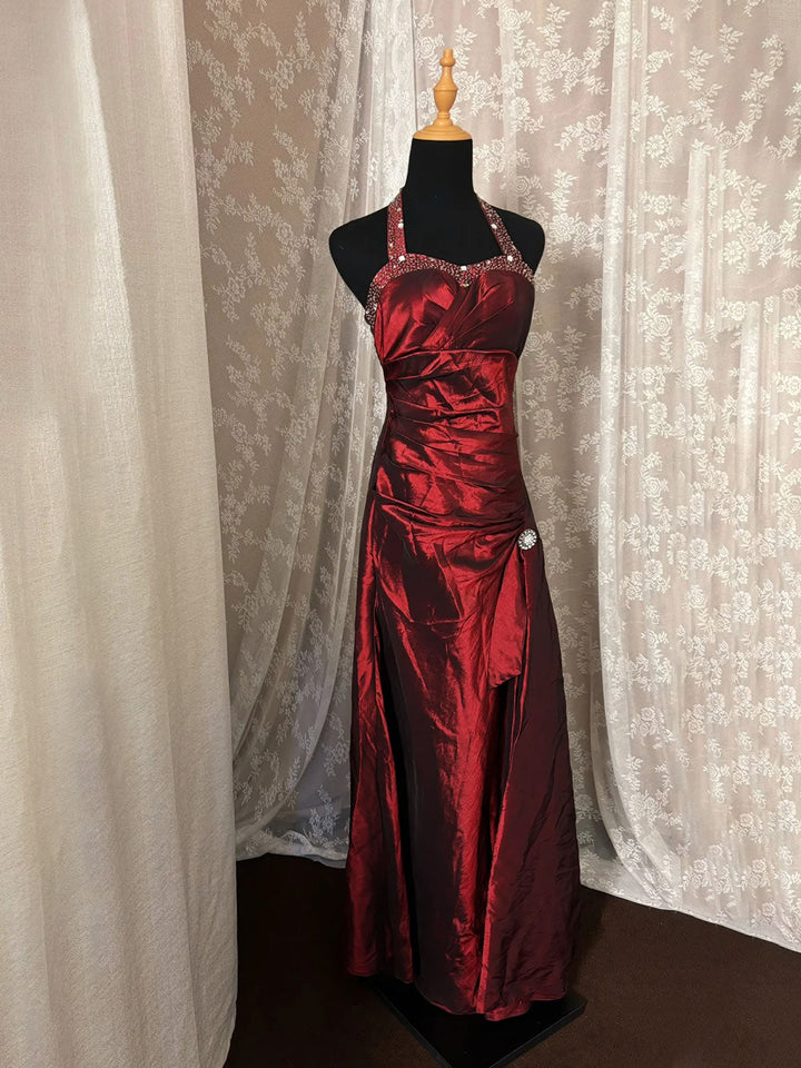 Sheath/Column Sweetheart Spaghetti Straps Sleeveless Floor-Length Taffeta Prom Dresses with Ruched & Appliques