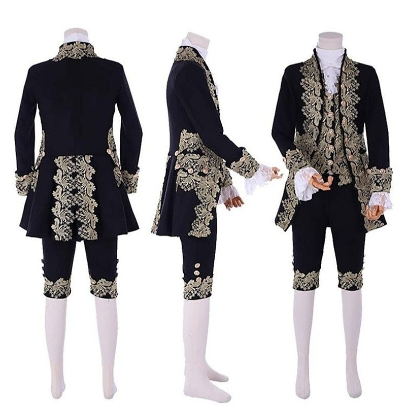 Men's Royal Halloween Carnival Performance Party Baroque Victorian Rococo Outfits