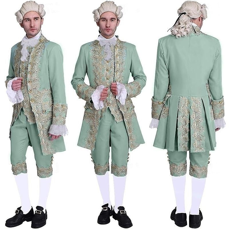 Men's Royal Halloween Carnival Performance Party Baroque Victorian Rococo Outfits