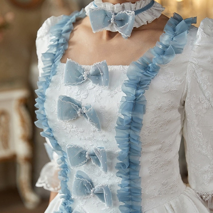 Ball Gown Square Neck Half Sleeves Floor-Length Halloween Carnival Party Evening Masquerade Rococo Victorian Vintage Inspired Dress