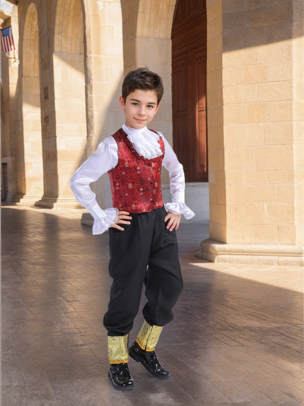 Victorian Party Costumes for Boys Role Play Masquerade Lace Party and Evening Rococo Set