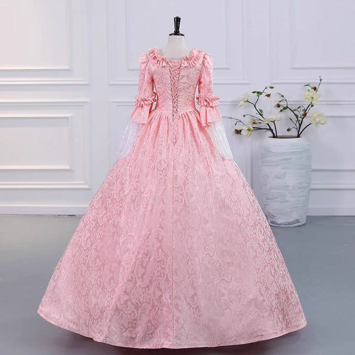 Ball Gown Square Neck 3/4 Length Sleeves Floor-Length Evening Party Gothic Victorian Vintage Inspired Costume Medieval Princess Prom Dress