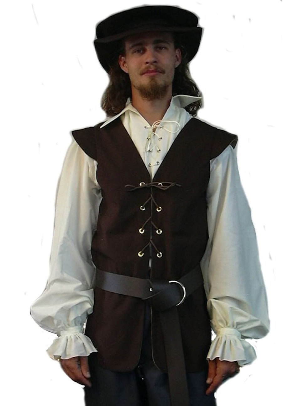 Men's Punk & Gothic Medieval Masquerade Prince Pirate Knight Ritter Celtic Pirate Vest