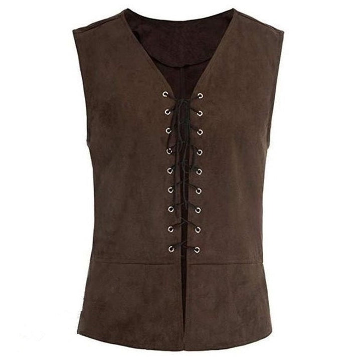17th Century Vampire Pirate Knight Ritter Viking Celtic Knight Retro Vintage Punk & Gothic Medieval Renaissance Suede Vest