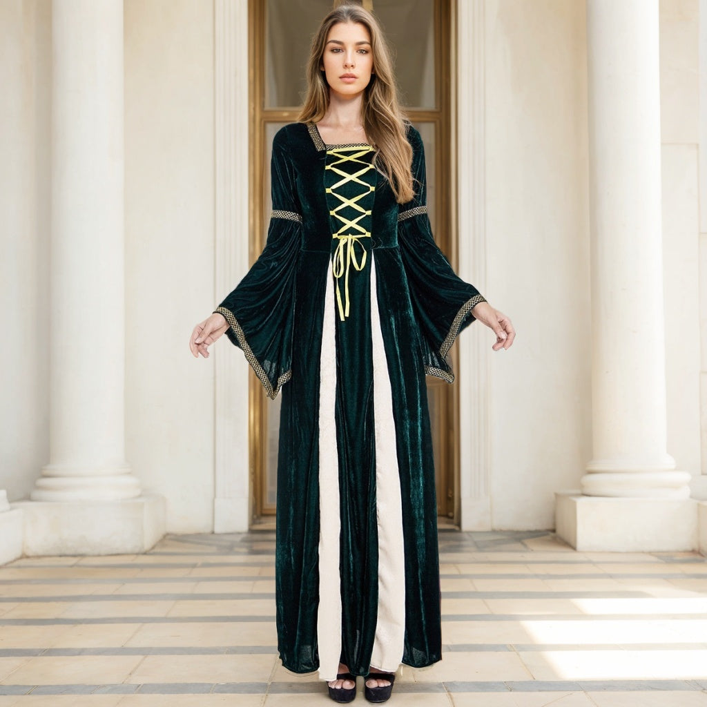Ren Faire Witch Elven Women's Fantasy Royal Halloween Carnival Masquerade Medieval Renaissance Celtic Dress