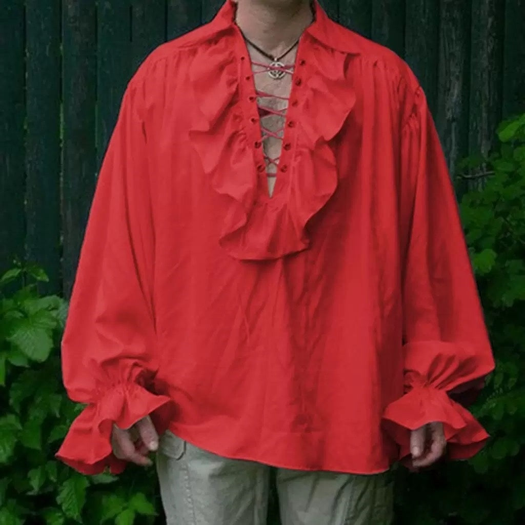 Men's Pirate Party Evening Punk & Gothic Masquerade Ren Faire Prince Pirate Knight Ritter Medieval Coat
