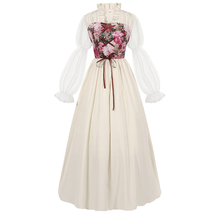 Retro Vintage Women's Princess Outlander Celtic Fantasy Halloween Carnival Masquerade Party / Evening Medieval Renaissance Dress