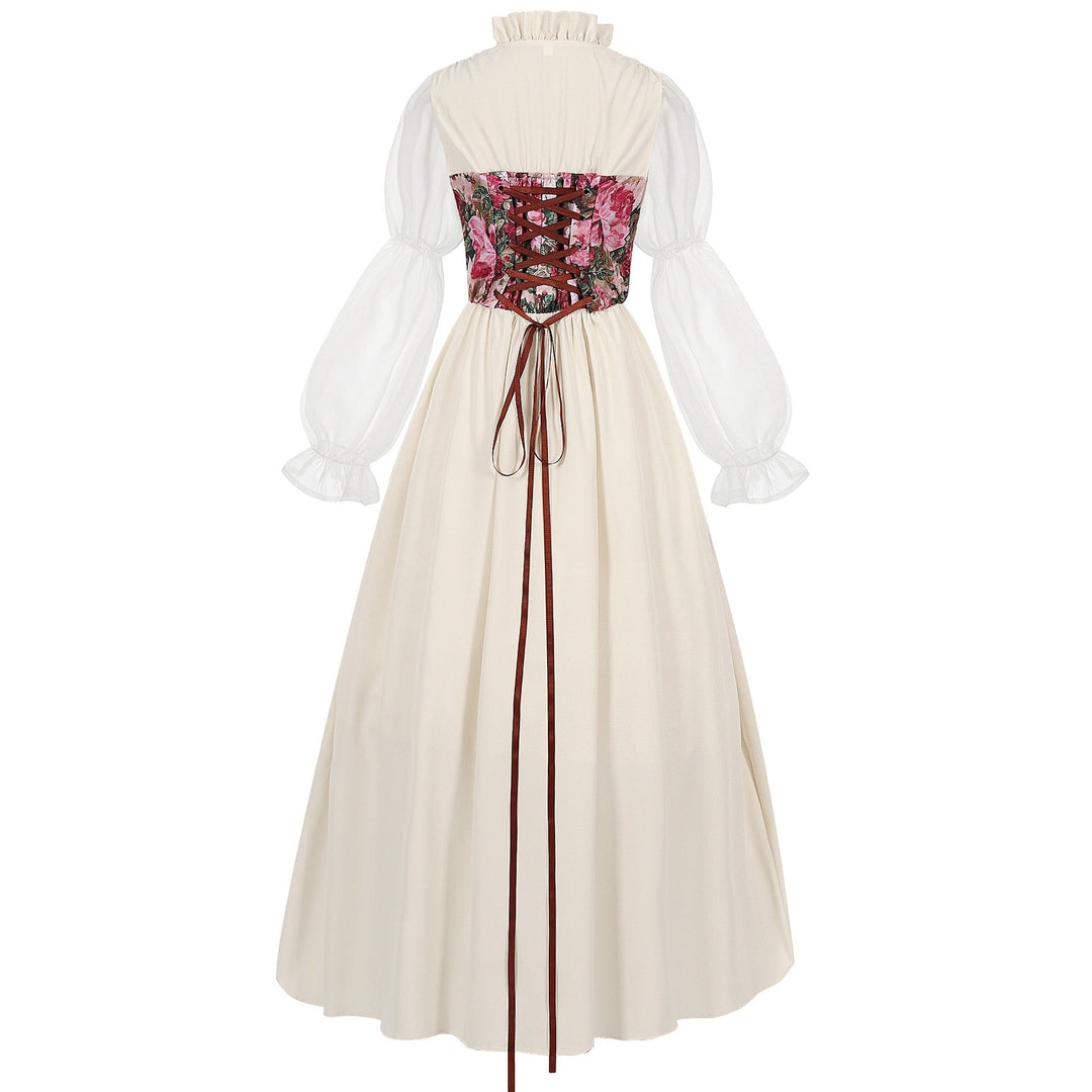 Retro Vintage Women's Princess Outlander Celtic Fantasy Halloween Carnival Masquerade Party / Evening Medieval Renaissance Dress
