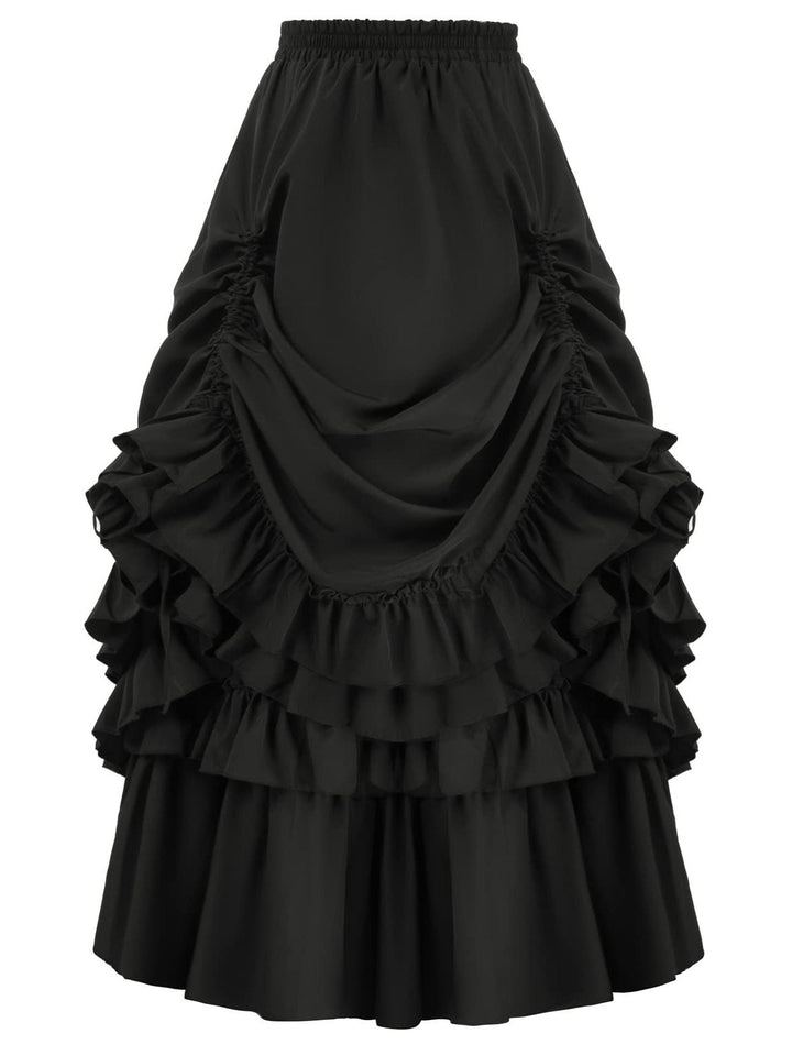 Retro Vintage Goth Girl's Fantasy Steampunk Masquerade Casual Daily ' Punk & Gothic Medieval Skirt
