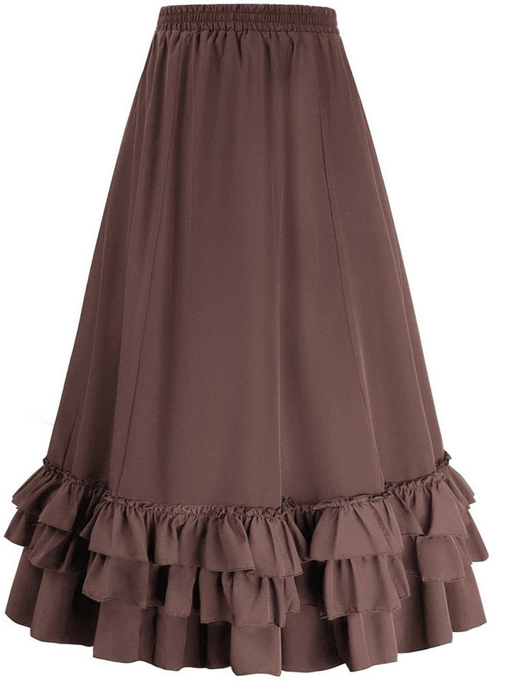 Retro Vintage Goth Girl's Fantasy Steampunk Masquerade Casual Daily ' Punk & Gothic Medieval Skirt