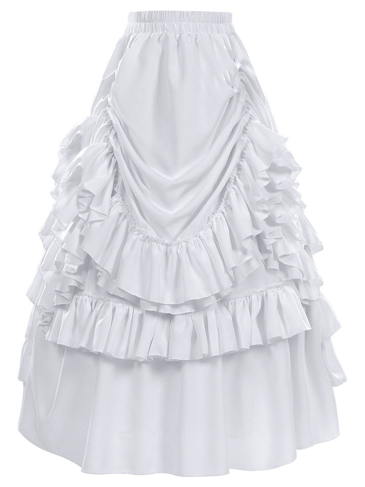 Retro Vintage Goth Girl's Fantasy Steampunk Masquerade Casual Daily ' Punk & Gothic Medieval Skirt