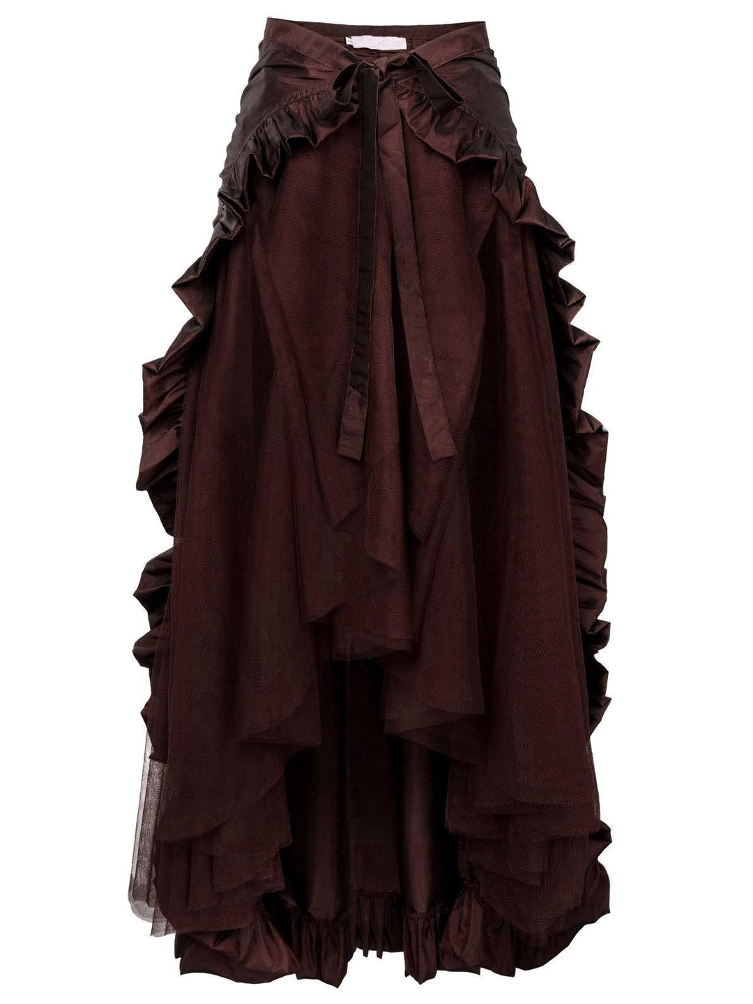 Retro Vintage Medieval Renaissance Pirate Elven Flounced Asymmetric Hem Plain Women's Celtic Fantasy Masquerade Event / Party Skirts