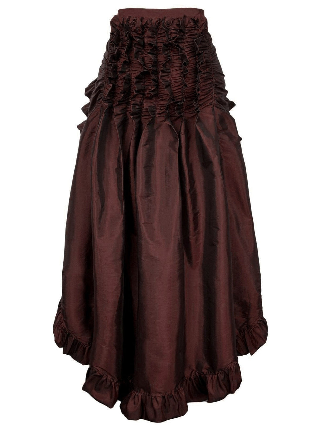 Retro Vintage Medieval Renaissance Pirate Elven Flounced Asymmetric Hem Plain Women's Celtic Fantasy Masquerade Event / Party Skirts
