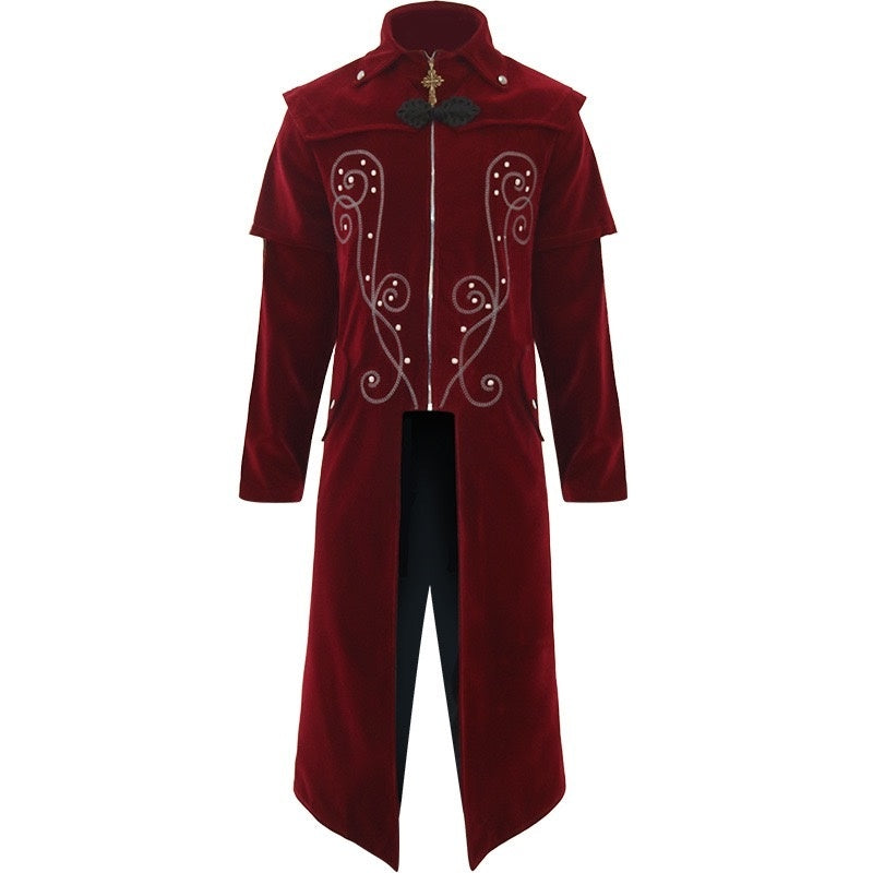 Men's Vintage Gothic Medieval VampireHalloween Coat