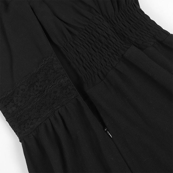 A-Line/Princess V-Neck Long Sleeves Tea-Length Elegant Medieval Renaissance Cocktail Dress