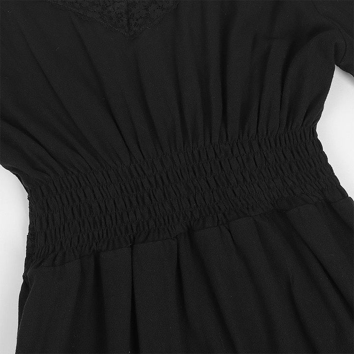 A-Line/Princess V-Neck Long Sleeves Tea-Length Elegant Medieval Renaissance Cocktail Dress