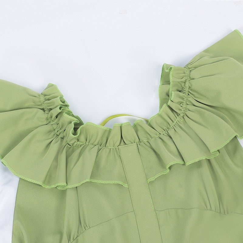 A-Line/Princess Round Neck Long Sleeves Tea-Length Retro Vintage Medieval Renaissance Midi Dress