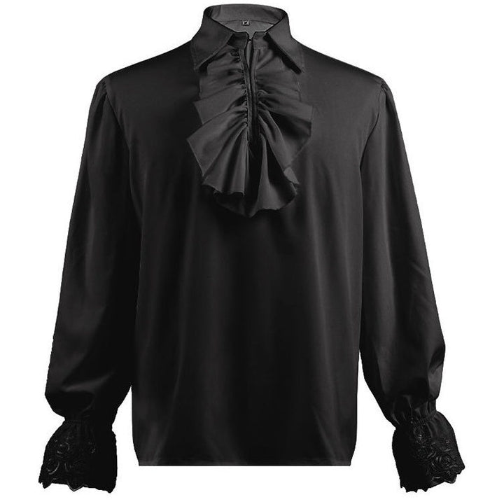 Men's Vampire Renaissance Victorian Steampunk Ruffle Medieval Halloween Costume
