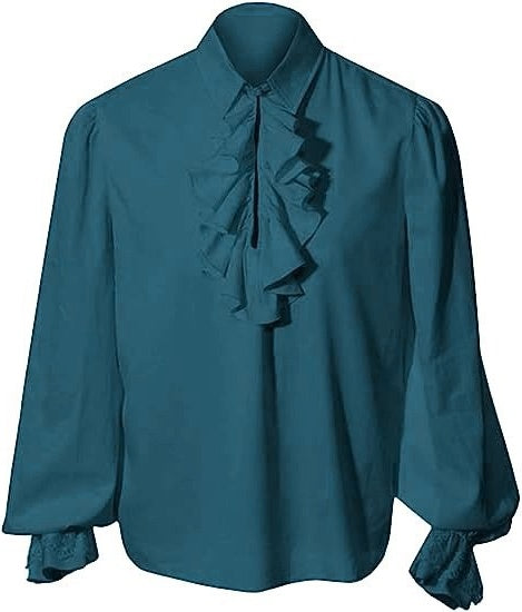 Men's Vampire Renaissance Victorian Steampunk Ruffle Medieval Halloween Costume