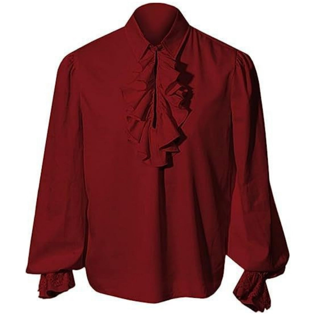 Men's Vampire Renaissance Victorian Steampunk Ruffle Medieval Halloween Costume