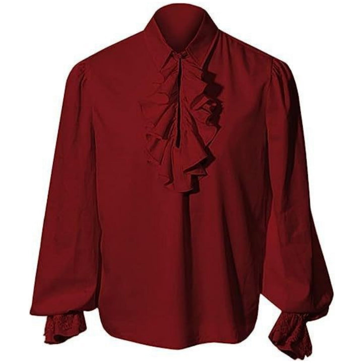 Men's Vampire Renaissance Victorian Steampunk Ruffle Medieval Halloween Costume