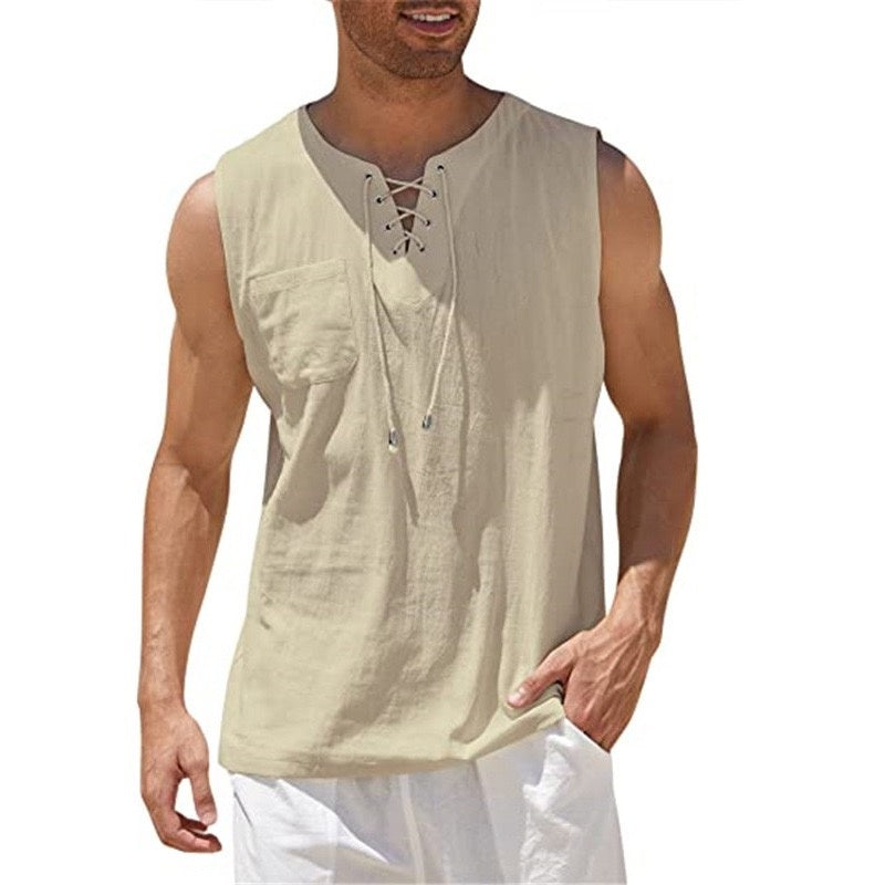 Men's 17th Century  Pirate Knight Ritter Viking Drawstring Halloween Masquerade Casual Daily Shirt