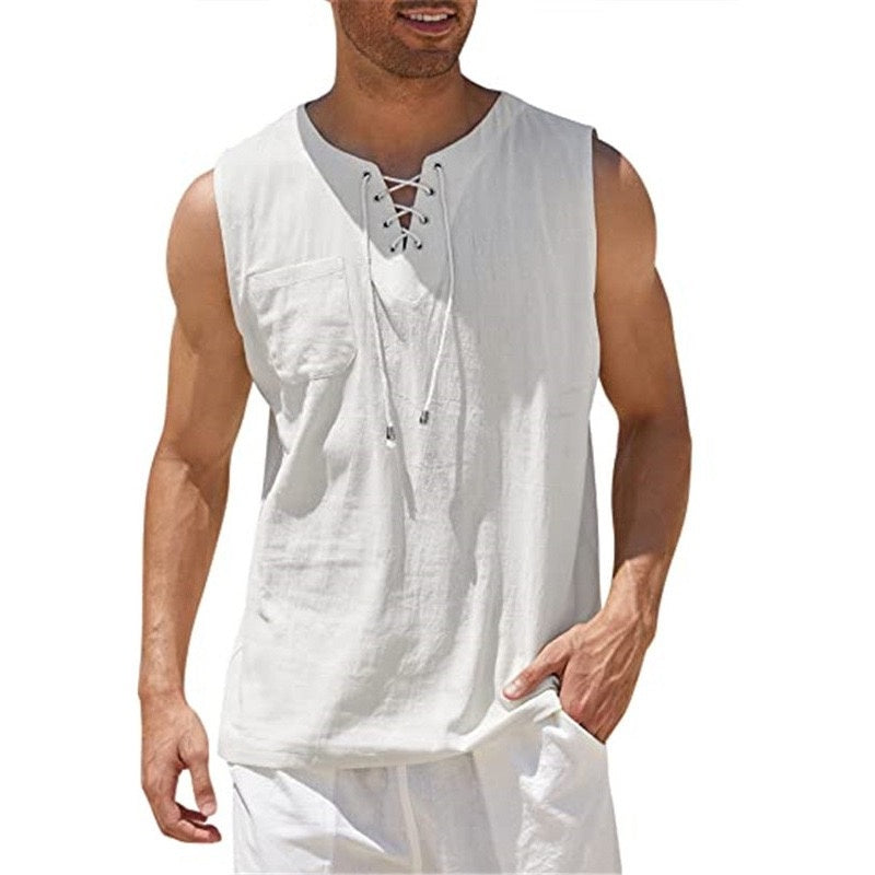 Men's 17th Century  Pirate Knight Ritter Viking Drawstring Halloween Masquerade Casual Daily Shirt