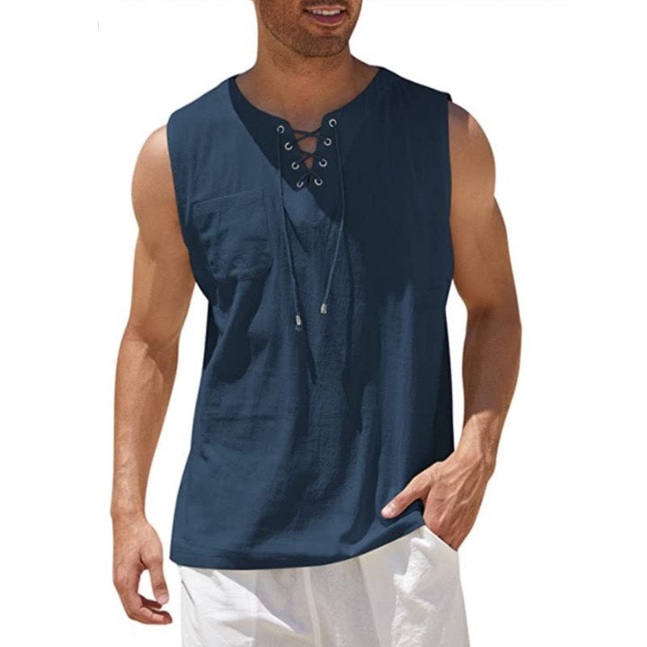 Men's 17th Century  Pirate Knight Ritter Viking Drawstring Halloween Masquerade Casual Daily Shirt