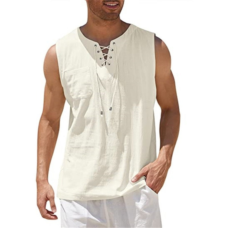 Men's 17th Century  Pirate Knight Ritter Viking Drawstring Halloween Masquerade Casual Daily Shirt