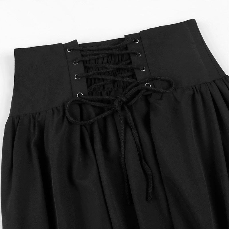 A-Line/Princess Ankle-Length Retro Vintage Punk & Gothic Medieval Renaissance Maxi Cosplay Casual Daily Skirt