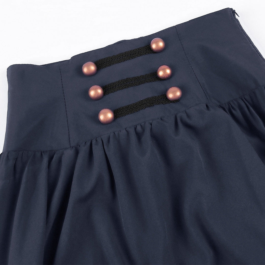 A-Line/Princess Ankle-Length Retro Vintage Punk & Gothic Medieval Renaissance Maxi Cosplay Casual Daily Skirt