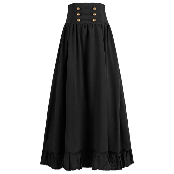 A-Line/Princess Ankle-Length Retro Vintage Punk & Gothic Medieval Renaissance Maxi Cosplay Casual Daily Skirt