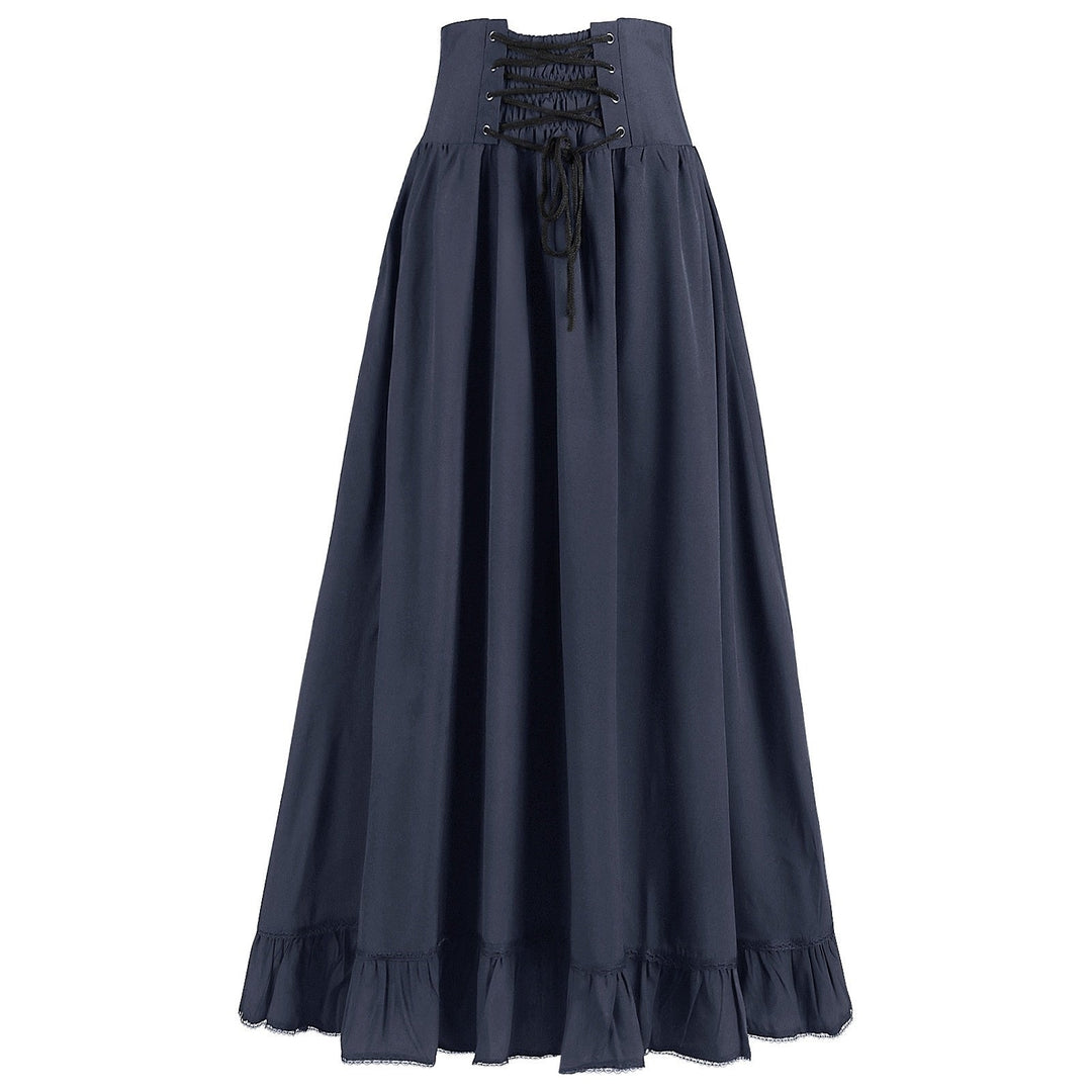 A-Line/Princess Ankle-Length Retro Vintage Punk & Gothic Medieval Renaissance Maxi Cosplay Casual Daily Skirt