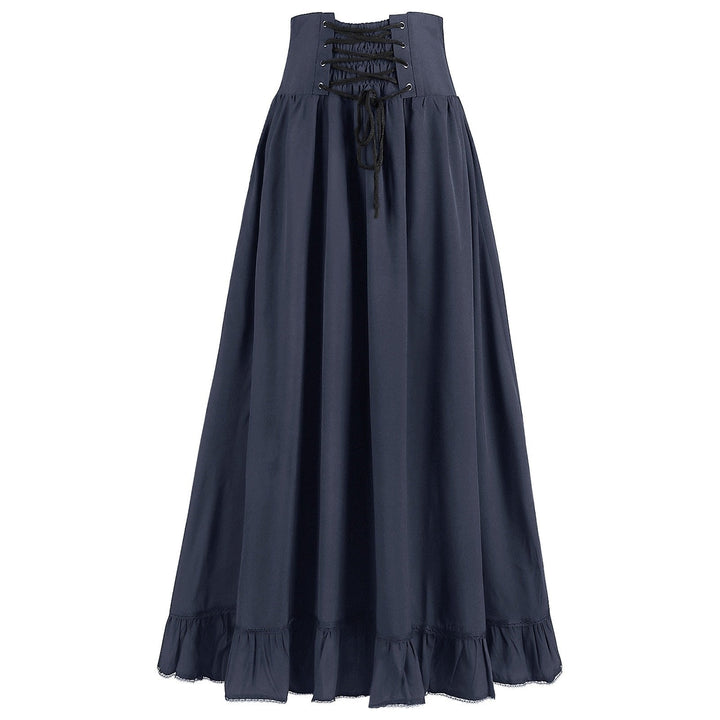 A-Line/Princess Ankle-Length Retro Vintage Punk & Gothic Medieval Renaissance Maxi Cosplay Casual Daily Skirt