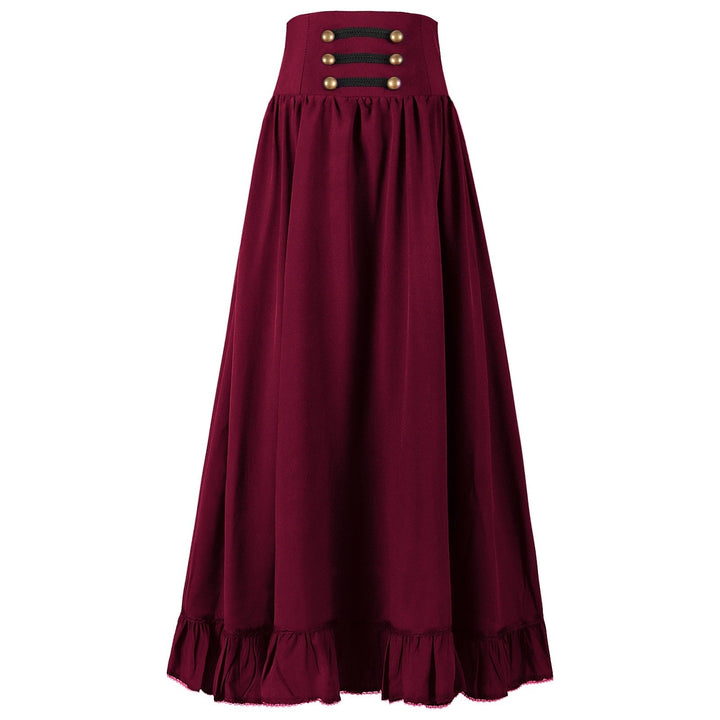 A-Line/Princess Ankle-Length Retro Vintage Punk & Gothic Medieval Renaissance Maxi Cosplay Casual Daily Skirt